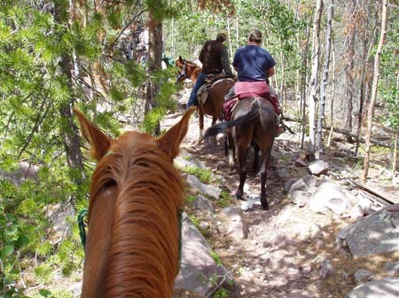 03-Bureau of Reclamation crew riding up to Deer Lake Stabilization worksite