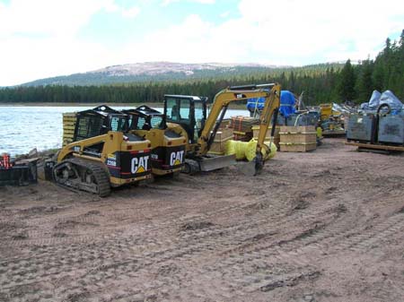 12-Island Lake Stabilization completed, equipment bundled for fly-out