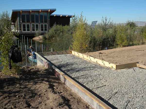 Utah Botanical Center forms for concrete pour