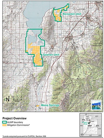 Map of the Utah Lake Wetland Preserve